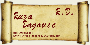 Ruža Dagović vizit kartica